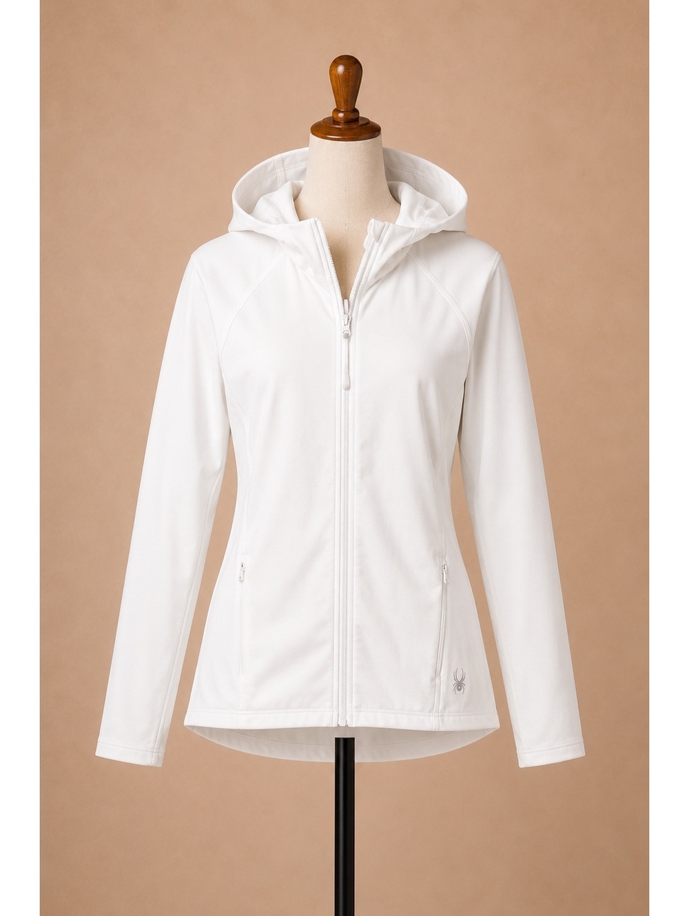 NWT Spyder Active Women’s White Full-Zip Hooded Jacket Size M